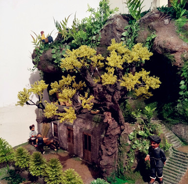 場(chǎng)景復原假山模型