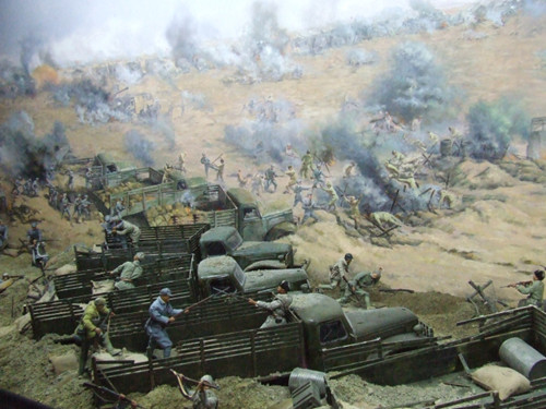 軍事博物館中解放戰爭場(chǎng)景復原模型