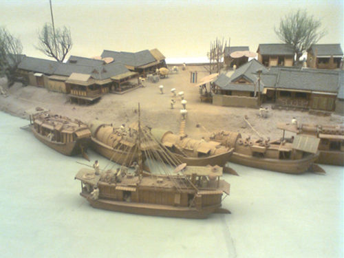 古代碼頭沙盤(pán)模型