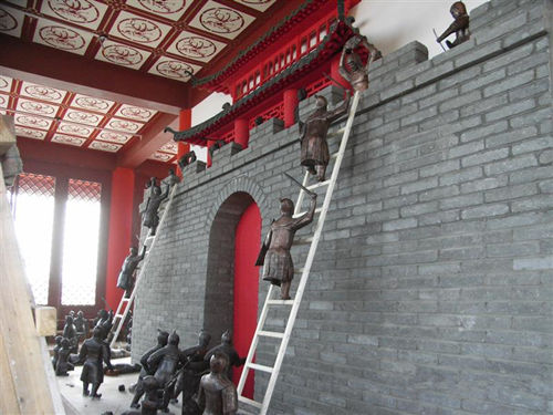 文化館中古代攻城戰爭場(chǎng)景復原模型