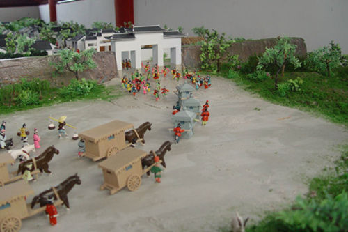 文化館中娶媳婦的場(chǎng)景復原模型