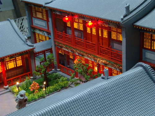 古代閣樓建筑沙盤(pán)模型