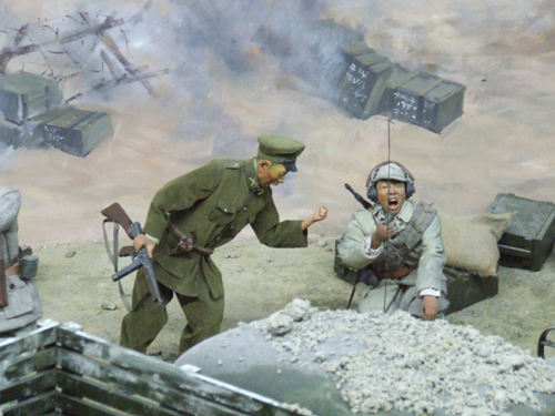 戰爭中通訊兵場(chǎng)景復原模型