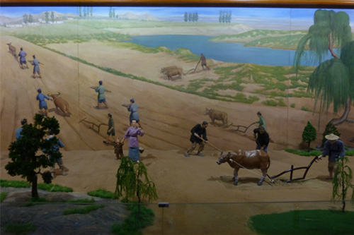 歷史文化館中古代農耕文化場(chǎng)景復原模型