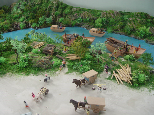 范蠡文化館中微縮經(jīng)商場(chǎng)景復原模型