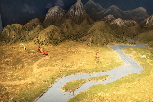 地質(zhì)館中的地形圖模型