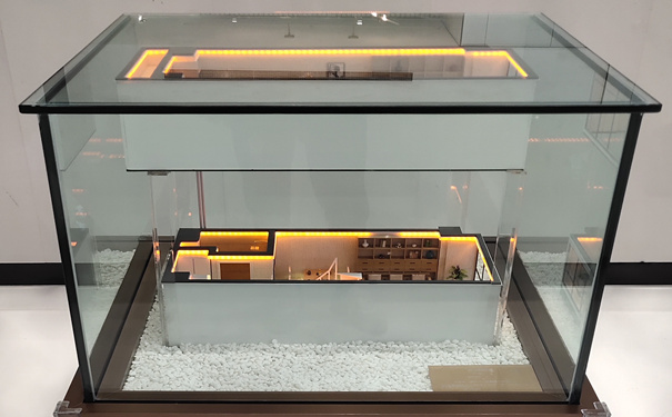 單體樓盤(pán)戶(hù)型沙盤(pán)模型放大圖