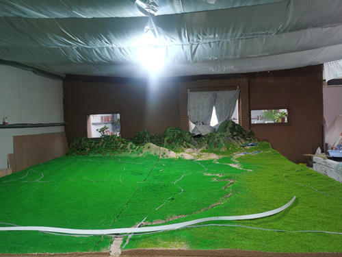 南陽(yáng)某景區展示沙盤(pán)模型